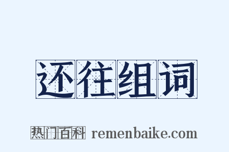 还往组词是什么意思的图片